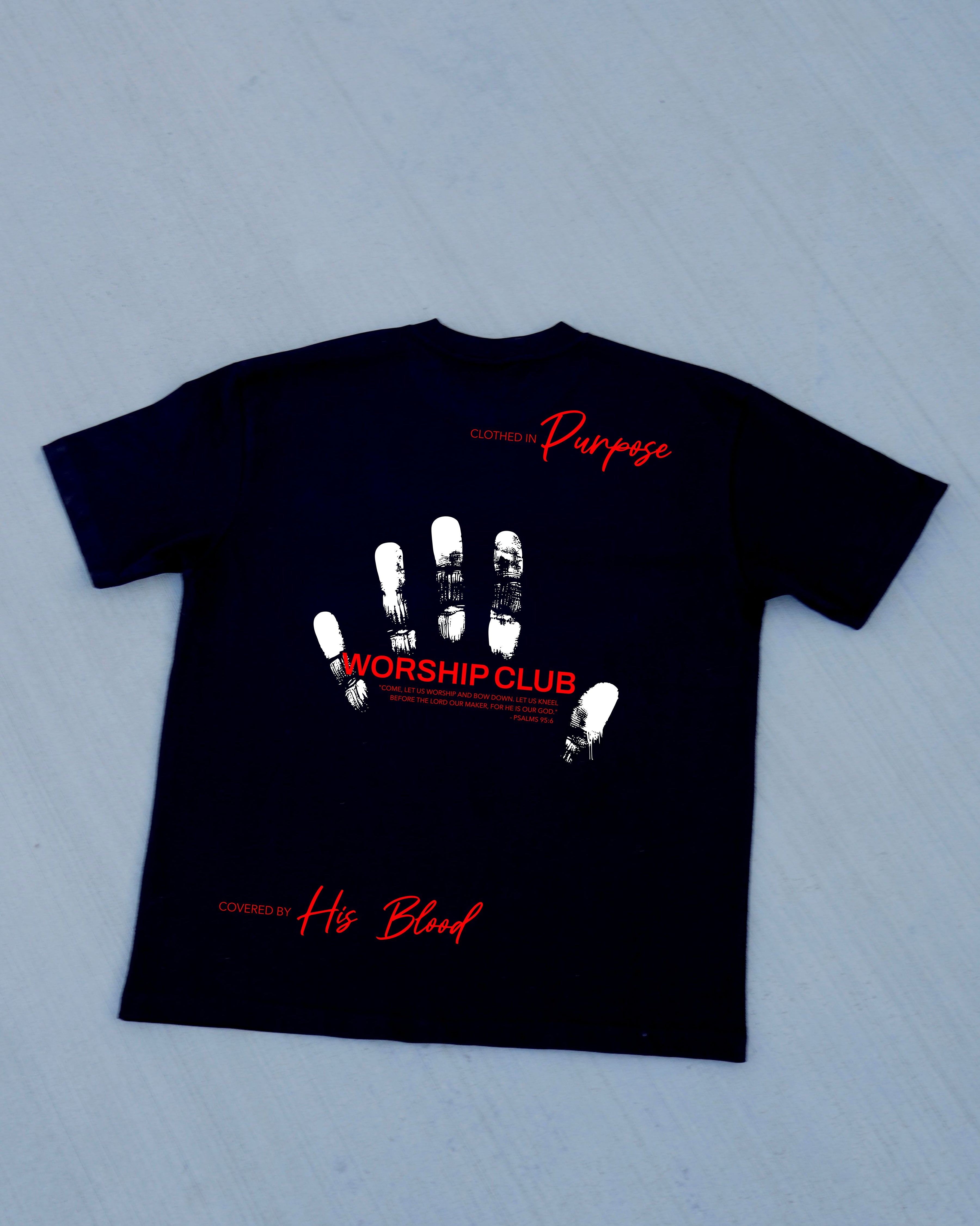 Oversized "Covered By His Blood" tee